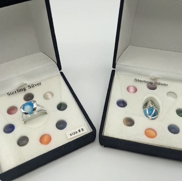 Sterling Silver "Colors of Life" Set Ring and necklace. - Picture 4 of 8